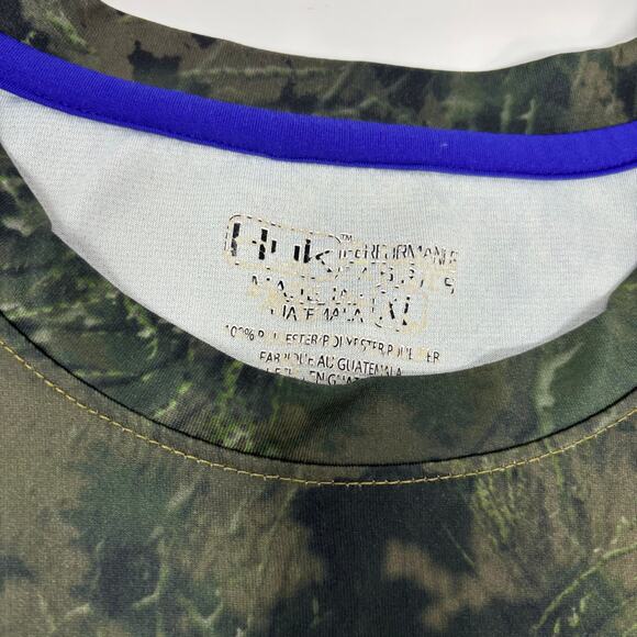 Huk Performance XL Green Camo Vented Fishing Long Sleeve T-Shirt - Picture 2 of 8